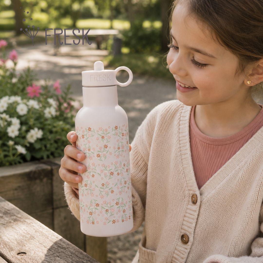 Fresk Insulated Stainless Steel Straw Bottle – Garden Flowers