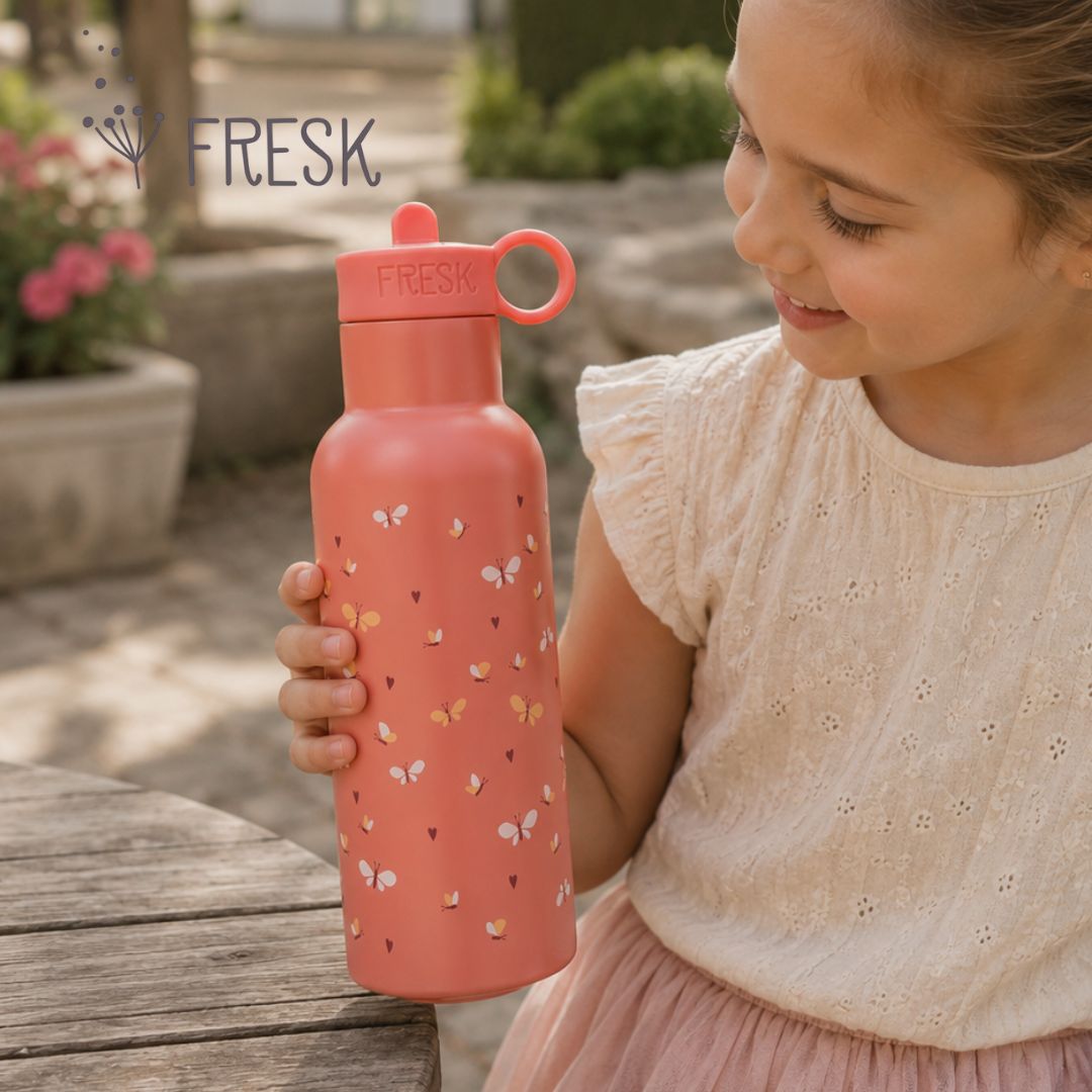Fresk Insulated Stainless Steel Straw Bottle – Butterfly