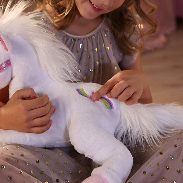 Lica Bella Unicorn Plush Toy with Sound & Light (Pink) 35cm