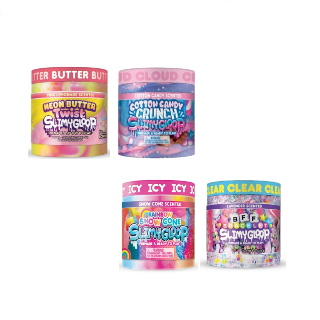 SlimyGloop Slime Jar – 4 Assorted Designs