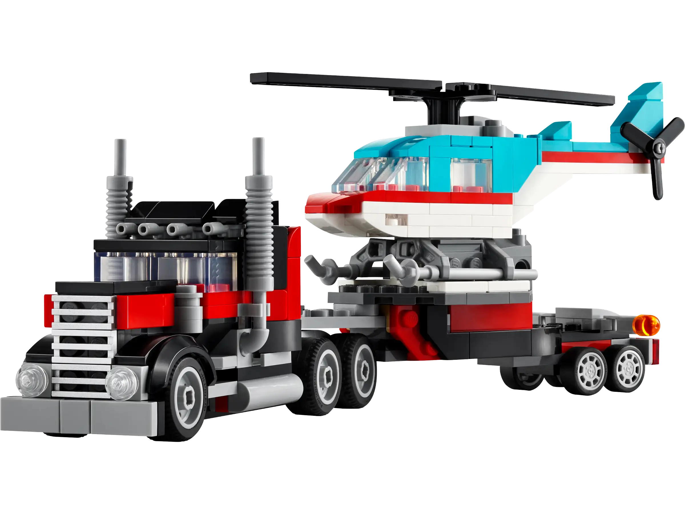 LEGO: Flatbed Truck with Helicopter
