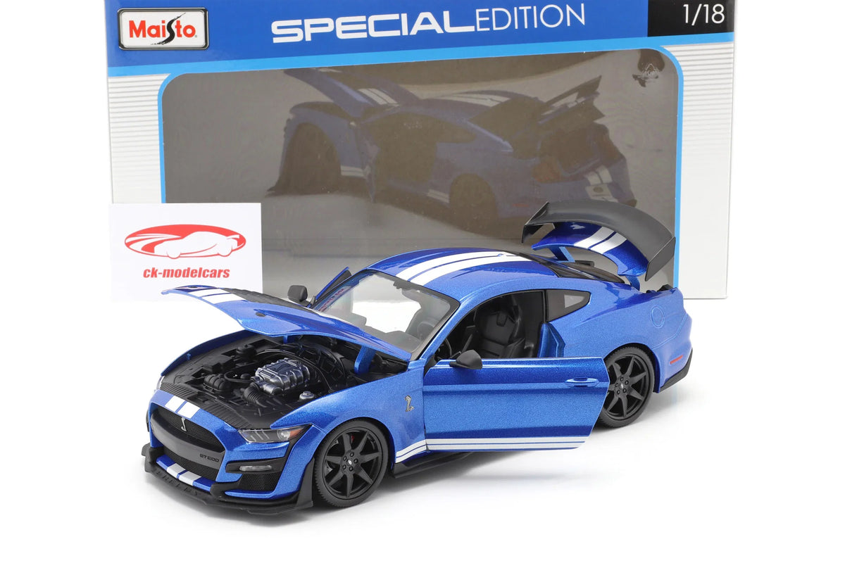Maisto 1:18 – 2020 Ford Mustang Shelby GT500 – Blue