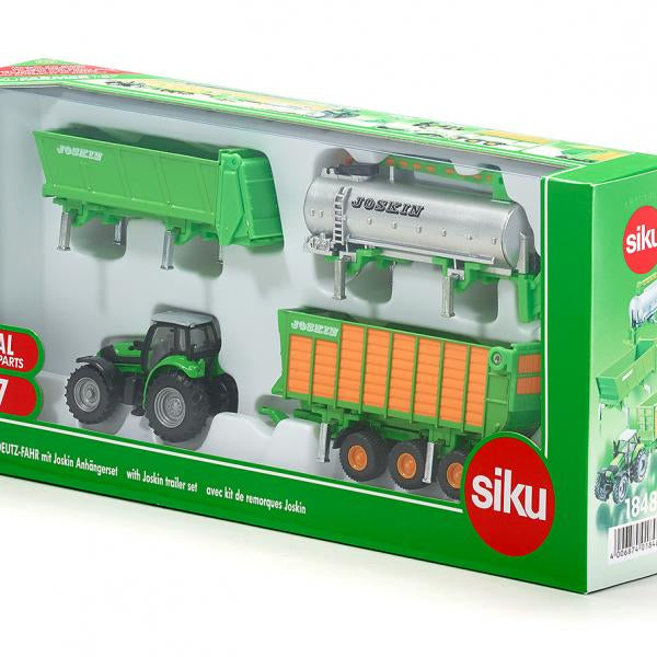 Τρακτέρ Deutz-Fahr με σετ τρέϊλερ Joskin 1:87