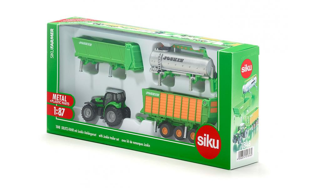 Набор трактор Deutz-Fahr с прицепом Joskin 1:87