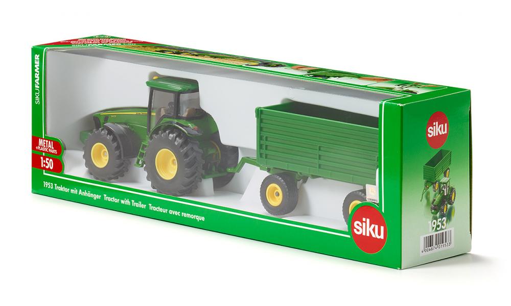 John Deere Tractor with Trailer 1:50