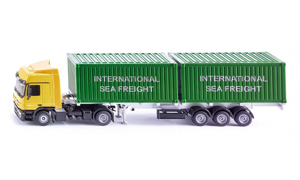 Φορτηγό Mercedes-Benz Actros με 2 κοντέινερ