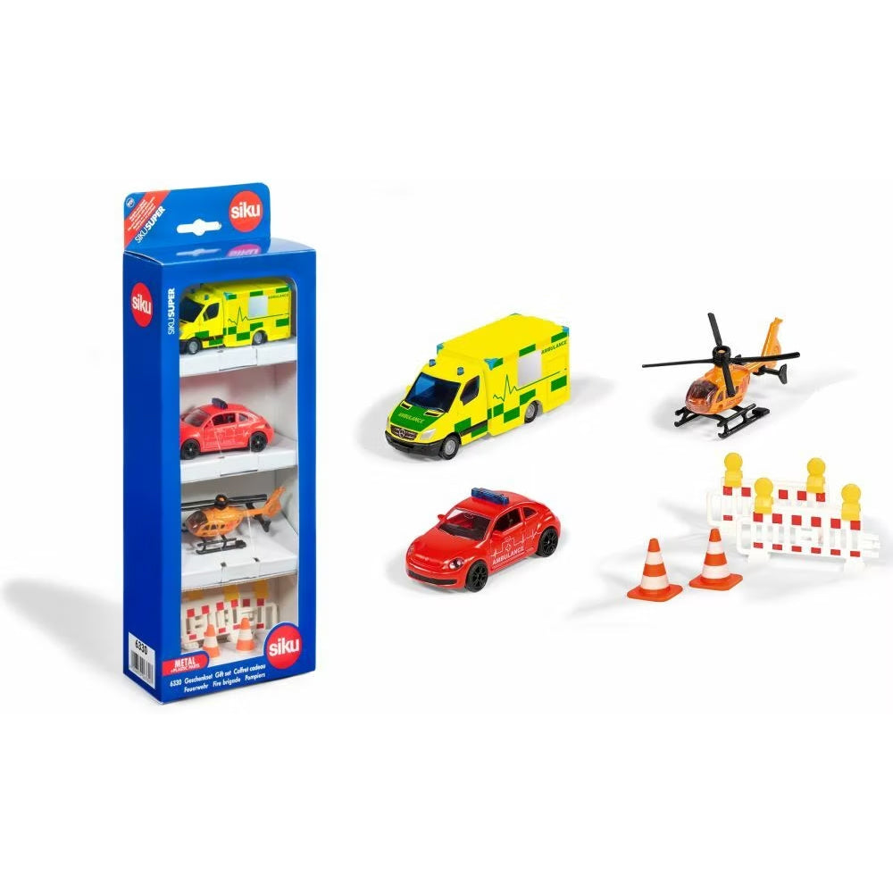 4-Piece Rescue Vehicle Set in Gift Box