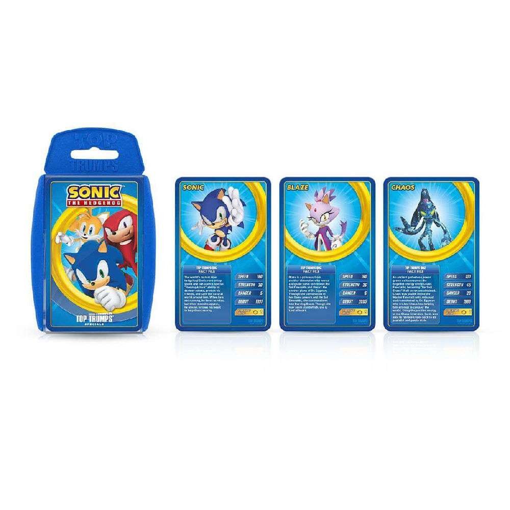 Waddingtons No.1 Top Trumps Sonic The Hedgehog Playing Cards
