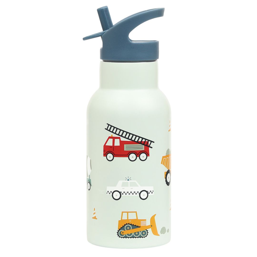 A Little Lovely Company Double-Walled Stainless Steel Bottle 350ml – Vehicles